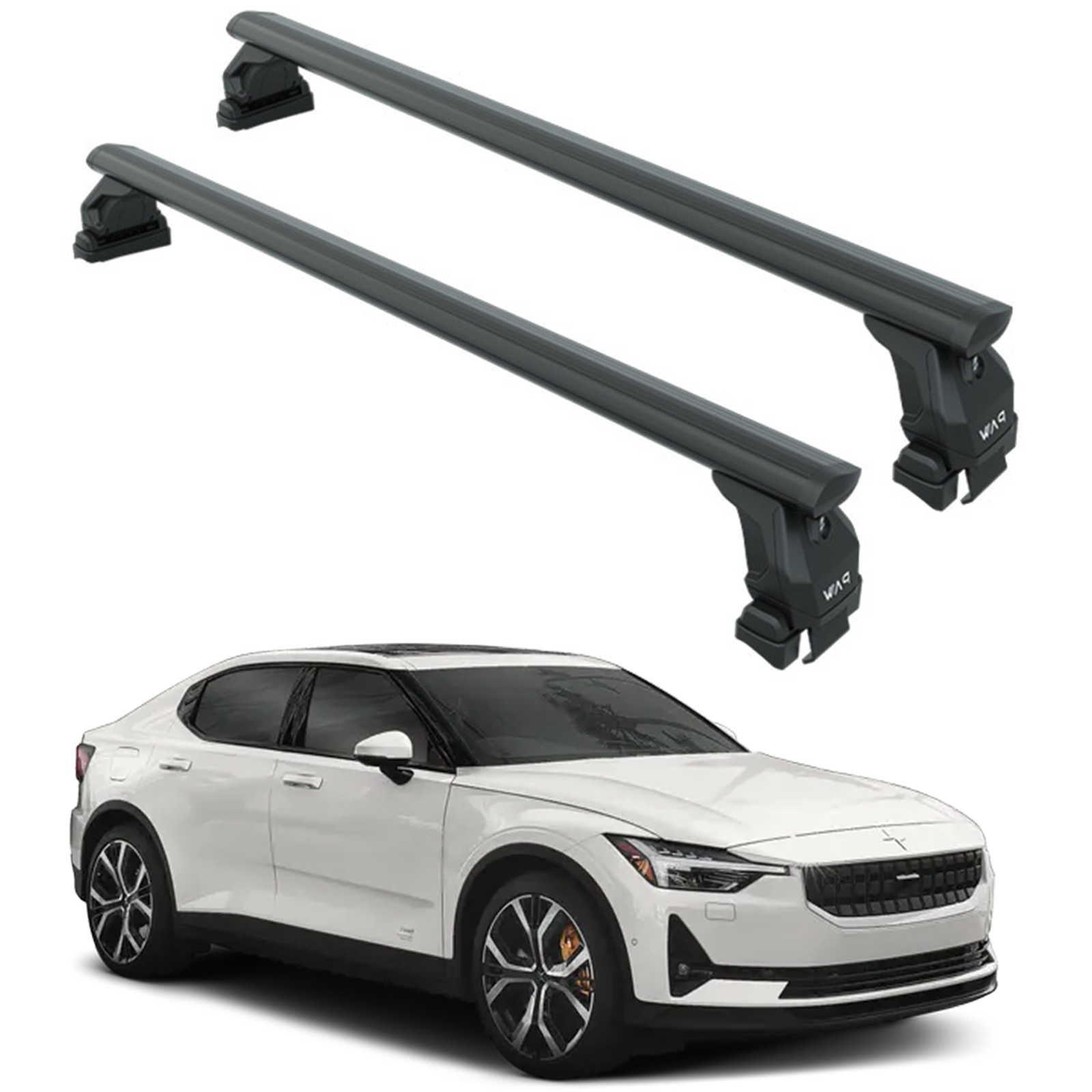 For Polestar Polestar 2 2020-2025 Roof Rack Cross Bars Normal Roof Alu Black For Polestar Polestar 2 2020-2025 Roof Rack Cross Bars Normal Roof Alu Black